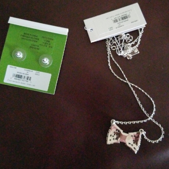 Kate Spade New York Crystal Bow Necklace & Earrings Set - Picture 4 of 8